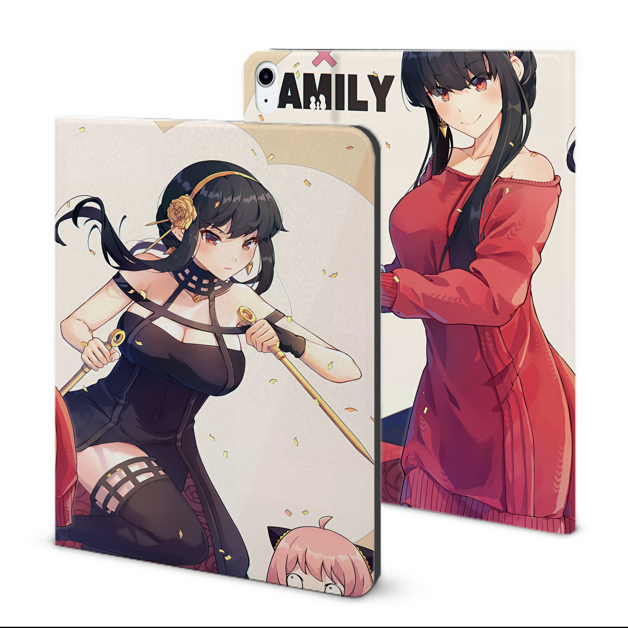 （画像用） SPY×FAMILY间谍家家酒 IPad ケース ブック型 PUレザー TPU 耐衝撃 軽量 薄型 ペン収納なし 全面保護 IPad 各モデル対応